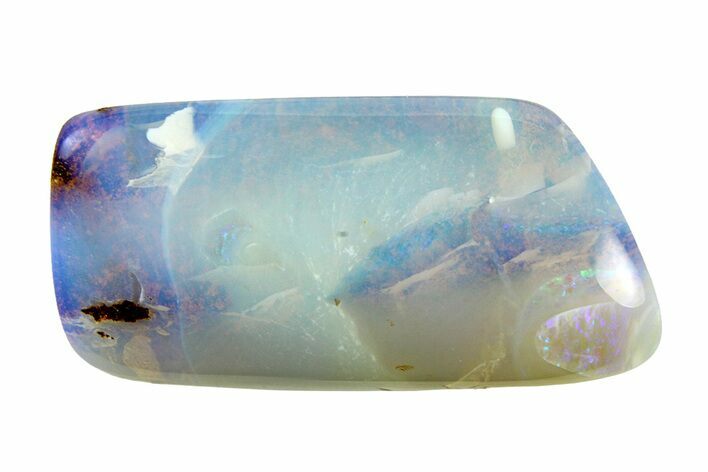Colorful Polished Boulder Opal Specimen - Queensland, Australia #381815